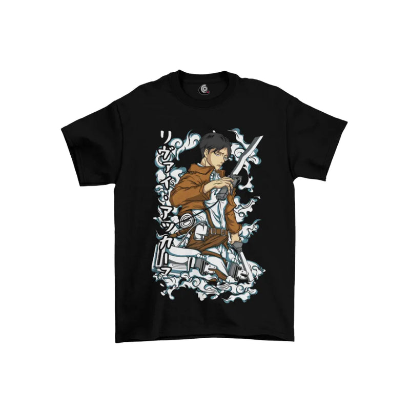 Camiseta Algodão Premium Anime Attack on Titan - Levi Ackerman