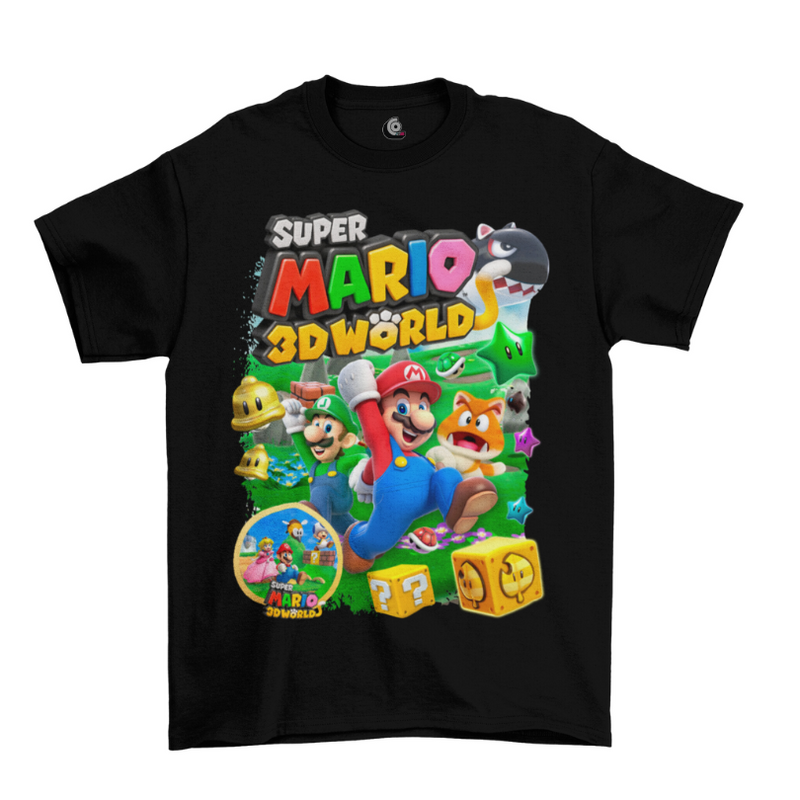 Camiseta Algodão Premium Nintendo Switch Game Super Mario 3D World